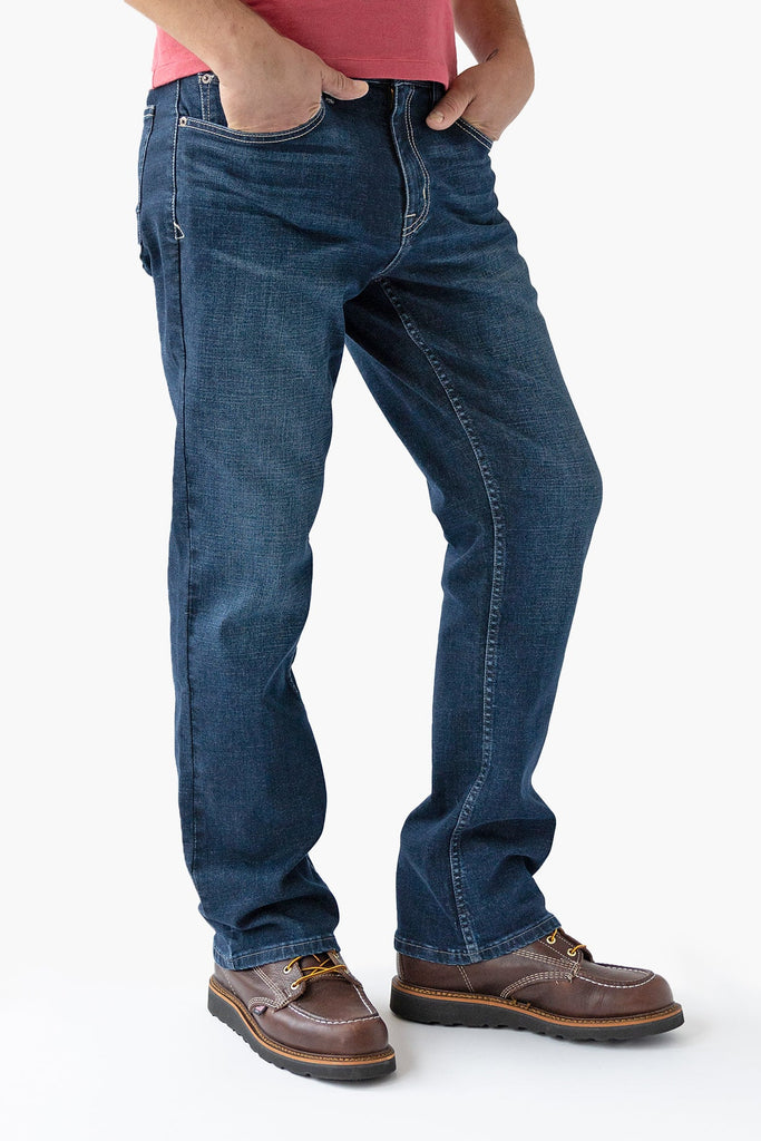 Mens Relaxed Boot Cut Fit Jeans