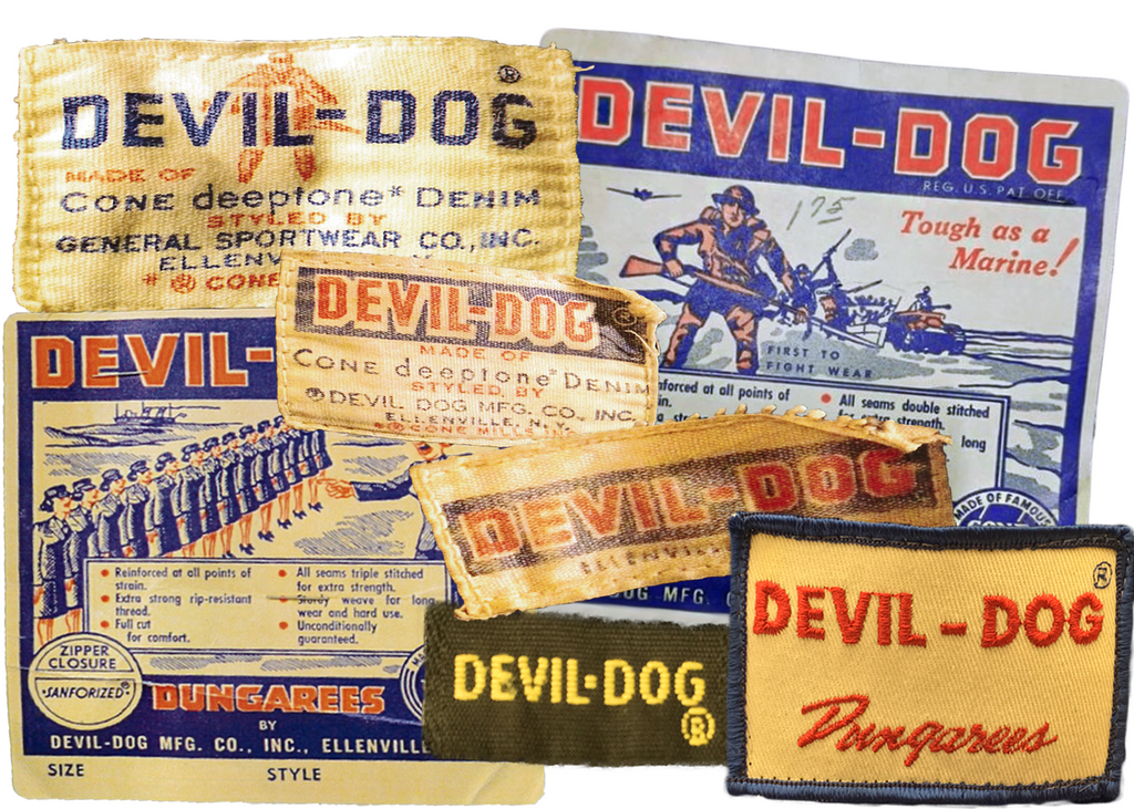 Devil-Dog Dungarees vintage patches and labels