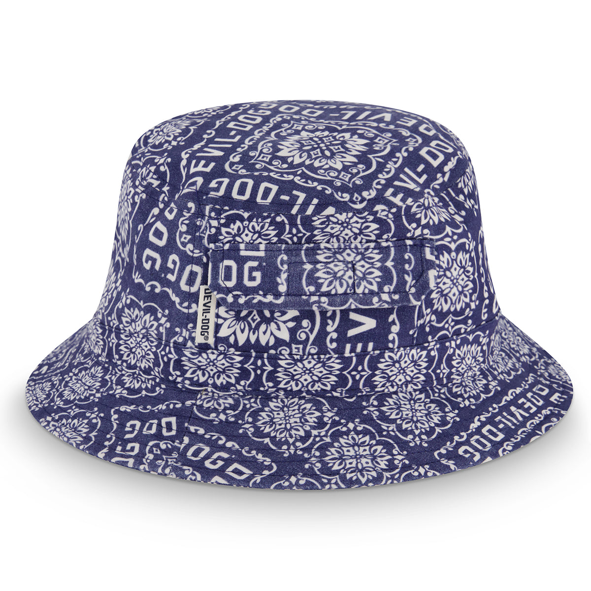 TITICACA Bucket Hat in Blue Bandana Ocean Blue Towel Bucket Hat with Navy Striped lining - Pakal  main image 2