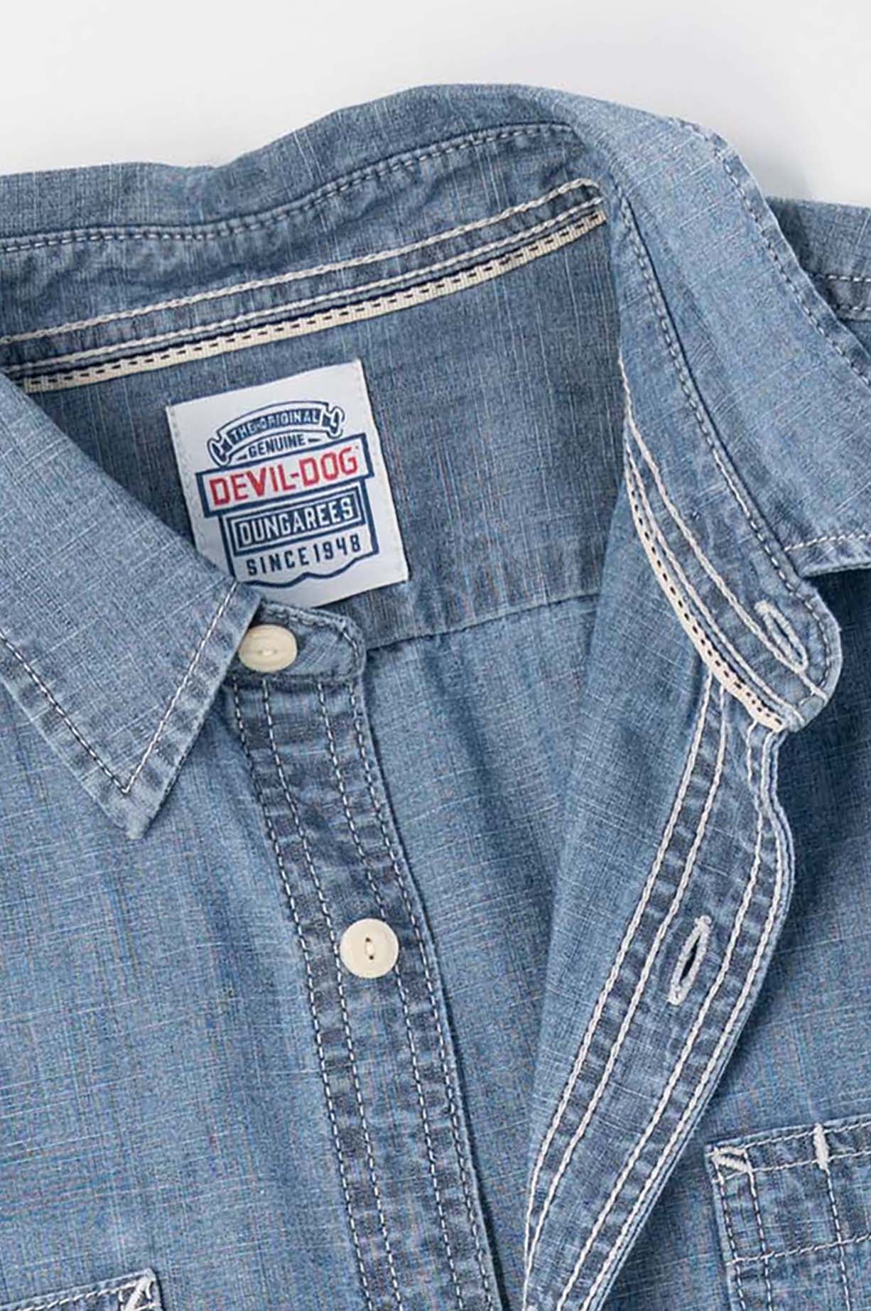 Military Chambray Shirt - Tyron Wash