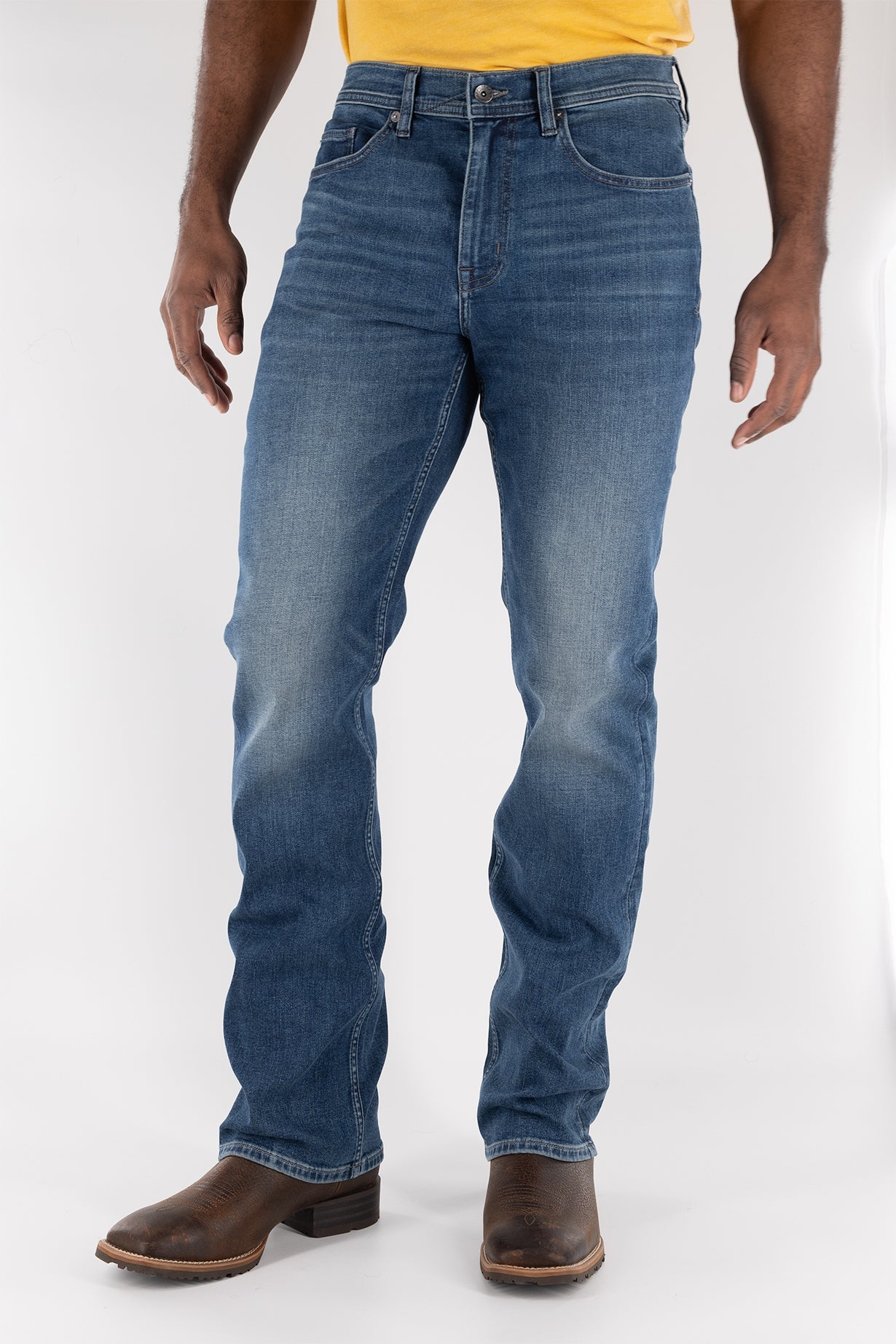 Mens Relaxed Boot Cut Fit Jeans